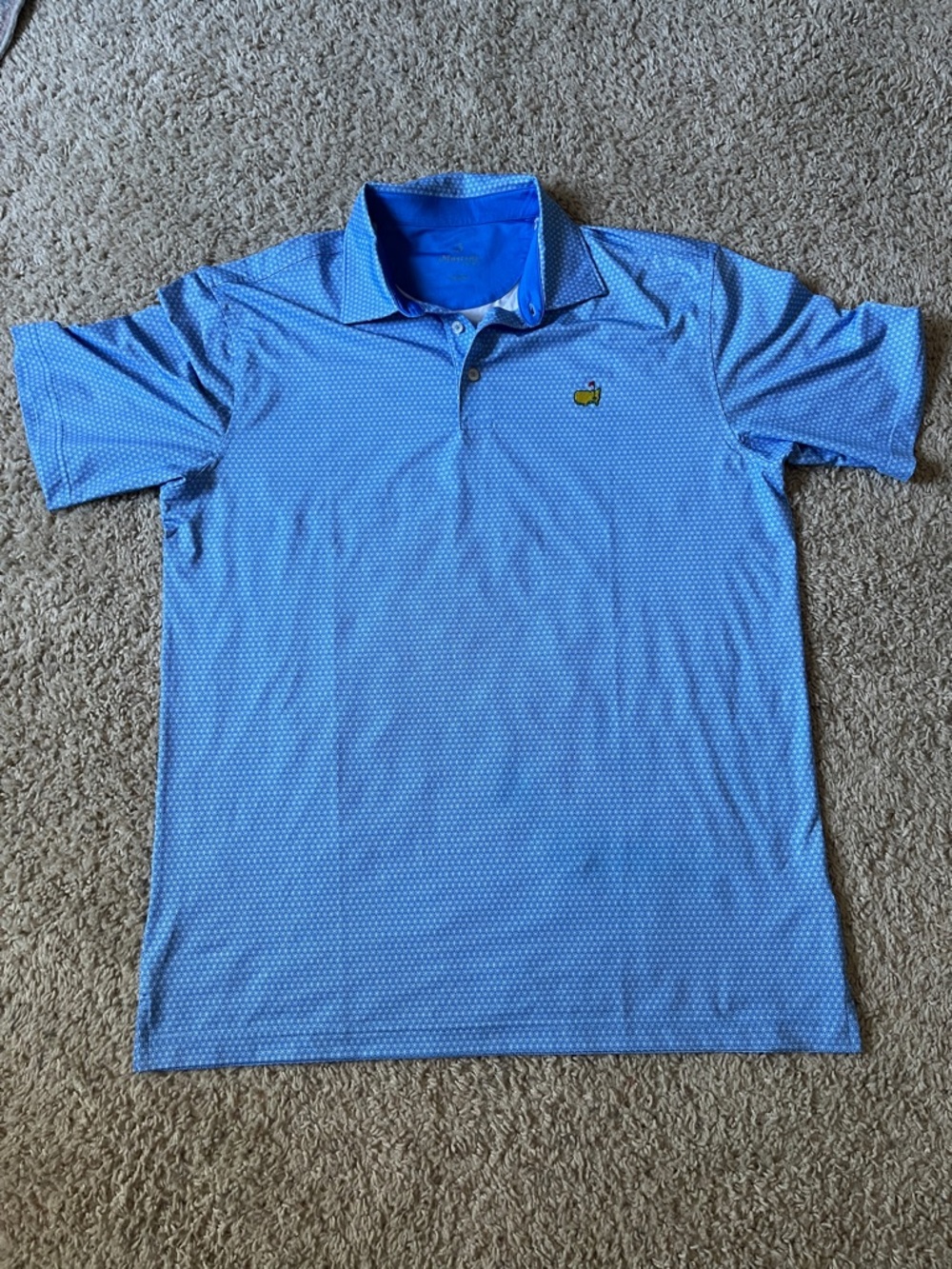 Masters Light Blue Dotted Polo Shirt